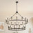 47 Inch Black Wagon Wheel Chandelier 2 Tier 27-lights Farmhouse Chandelier Large Chandeliers For High Ceilings