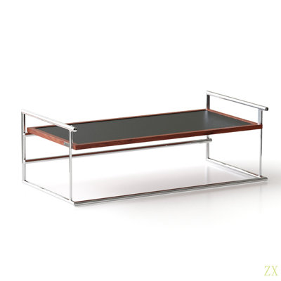 Coffee Table Bauhaus Living Room Small Apartment Tea Table Designer Retro Solid Wood Stainless Steel Tea Table Coffee Table