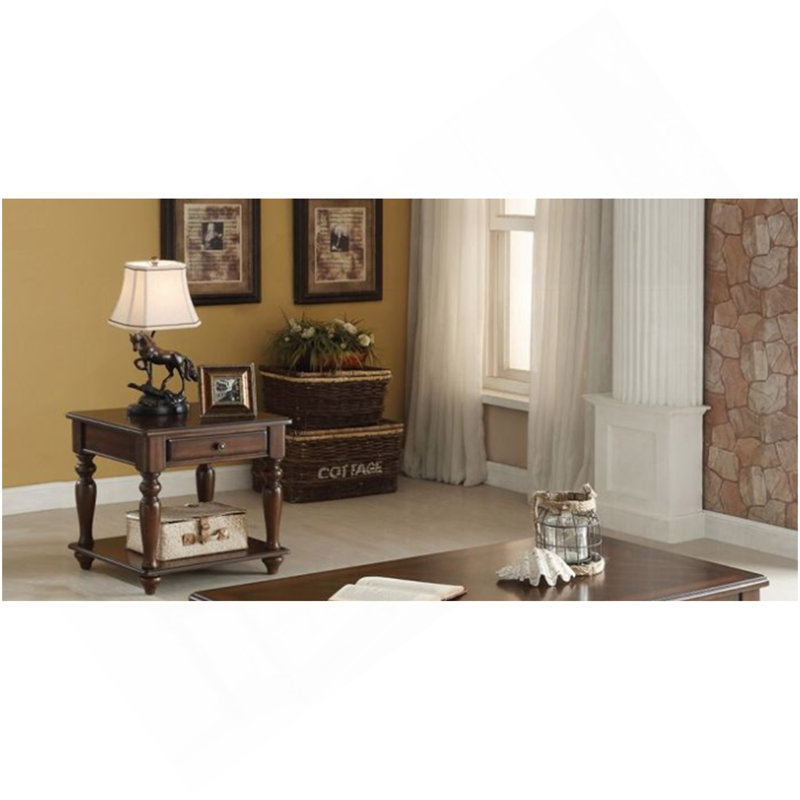 Farrel Walnut Finish End Table