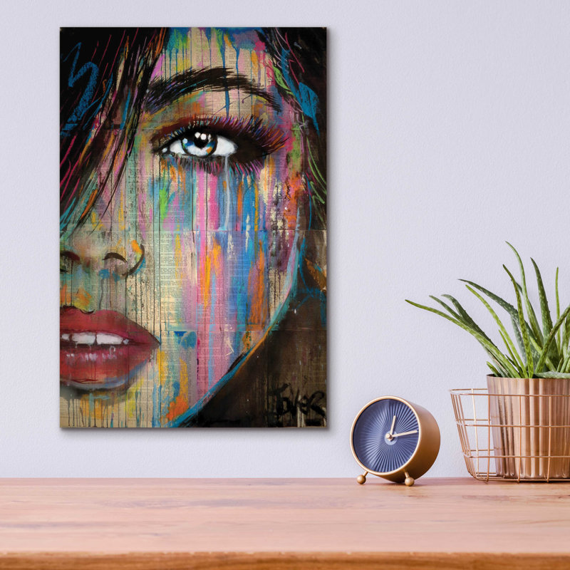 «Falling Out» par Loui Jover, H 16 po x l 12 po x P 0,13 po