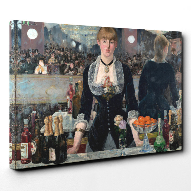 A Bar at the Folies-Bergère by Édouard Manet - Wrapped Canvas, 70cm H x 100cm W