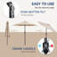 225 cm W X 225 cm D Beach Parasol with Crank Lift