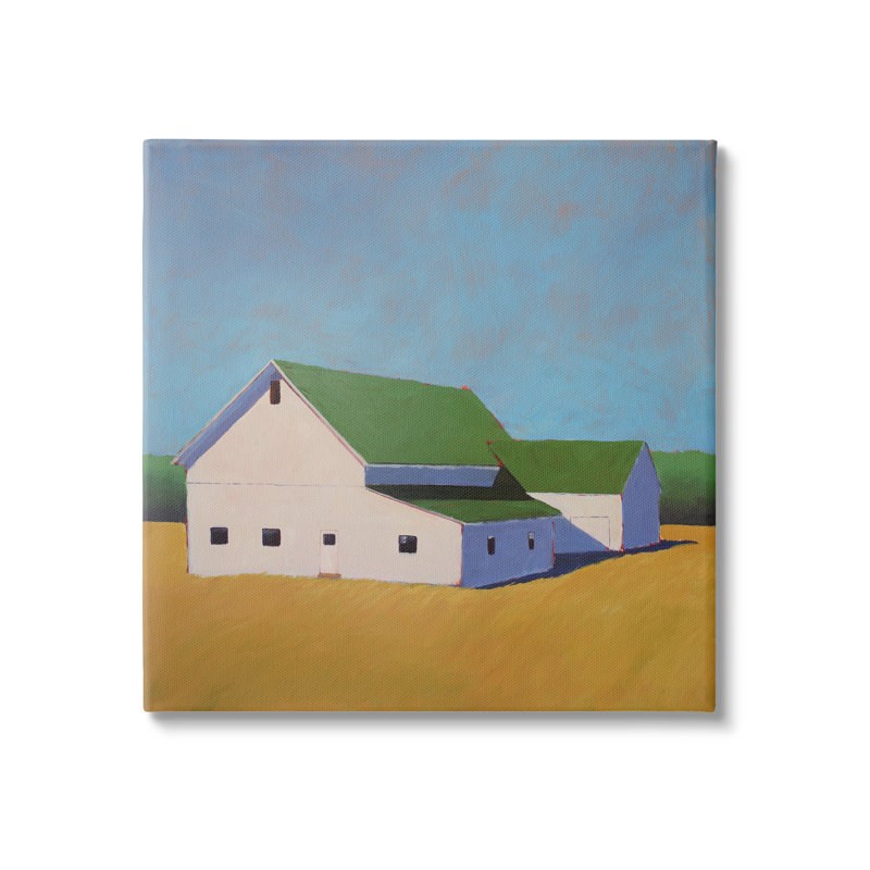 «Country Barn Landscape on Canvas» par Carol Young, reproduction, H 30 po x l 30 po x P 1,5 po