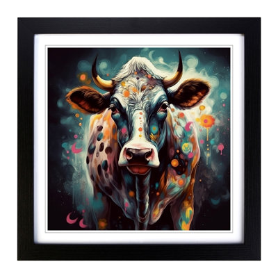 Cow Conceptual Art - Framed Print