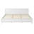 PINE SOLID WOOD KING SIZE BED, SOLID AND STABLE, NO BOX SPRING NEEDED, WHITE COLOR-95027247
