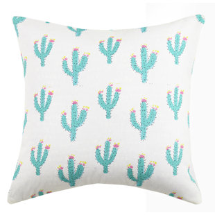  Cacti Reversible Throw Pillow