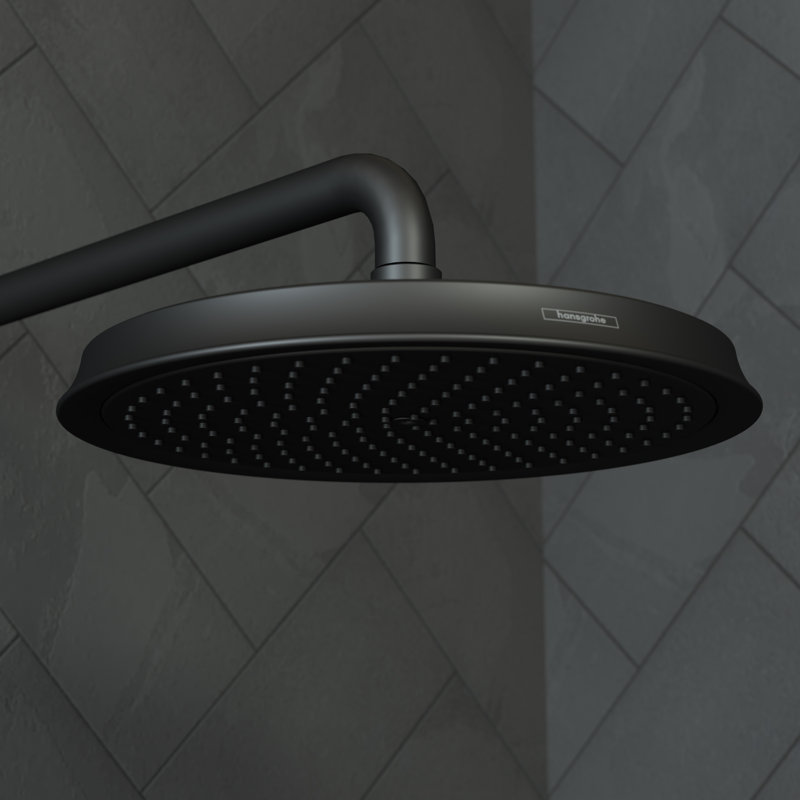 Bras de douche Hansgrohe Raindance 15 pouces, Noir mat