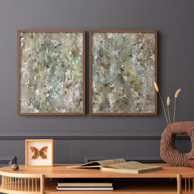 «Abstract Bark I», reproduction encadrée de qualité supérieure - prête à être accrochée - aucun clou requis - aucun clou requis