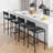 Bar Stools  With Footrest, Upholstered Bar Chairs With Back, Counter Height Barstools, Set Of 4-105504450