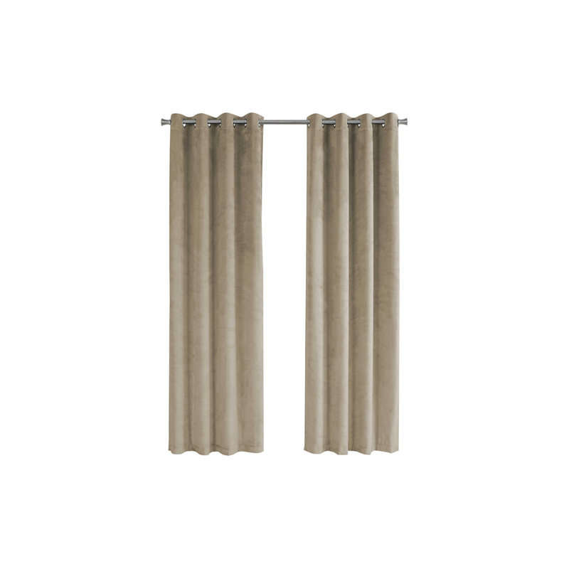 Ensemble de 2 panneaux de rideaux obscurcissants, l 54 po x L 95 po, beige avec œillets