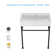 Kichae 17'' Ceramic Rectangular Bathroom Sink with Overflow