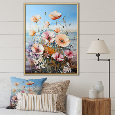 Renoncule aquarelle beige et mauve I