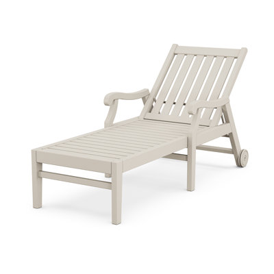 POLYWOOD x Birch Lane Verlyn Chaise with Arms and Wheels