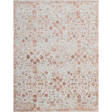 High-Quality Hand-Knotted Beige And Copper Area Rug