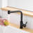 Matte Black Kitchen Tap With Pull-Down - Contemporary Look For Sinks Bar Sink Faucet Pull-Out Modern Design Easy Operation