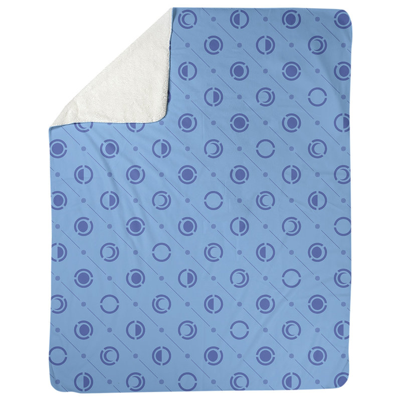Couverture polaire moon phases, l 60 po x L 80 po, Sarcelle / bleu marine
