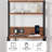 Set of 2 LED Charging Nightstands, Tall Bedside Tables with 2 Drawers & 3 Open Shelves Each, 2 Outlets & 2 USB Ports, 3-Color Light Tube-818530104-818530106
