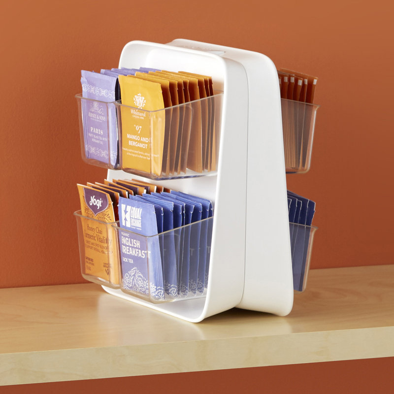 Pantry Organizers YouCopia® TeaStand® 80-Bag Tea Bag Cabinet Organizer and Caddy with Removable Bins