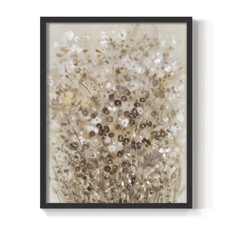 «Flourish I», reproduction encadrée - bois massif, H 11 po x l 9 po, Noir, noir, noir, noir