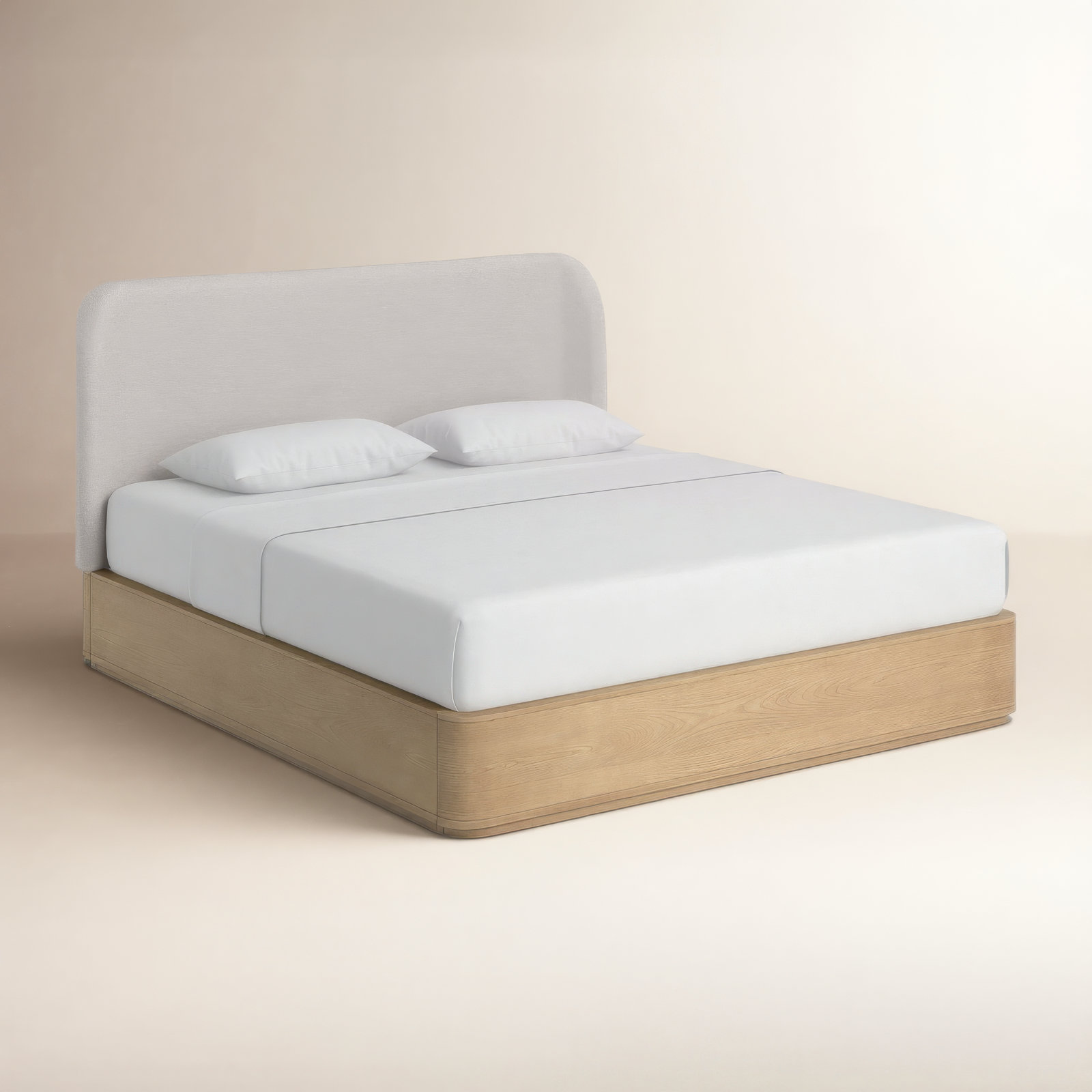 Lucie Linen Upholstered Wingback Bed, California King
