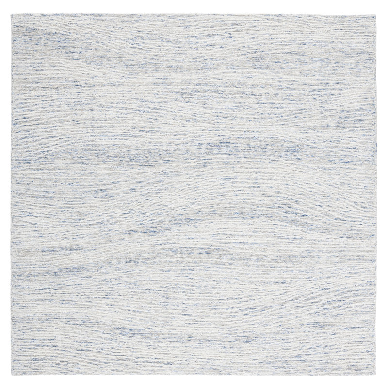 Alfhild Metro Hand Tufted Indian Wool And Cotton With Latex Abstract Rug, Square 6'