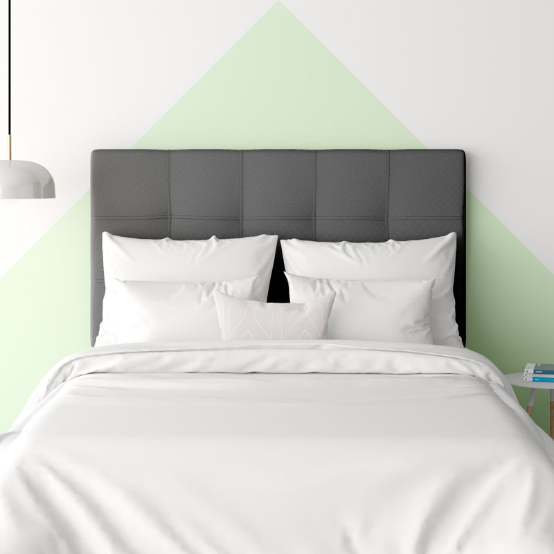 Tête de lit tapissier capitonnée Ciriaca, Gris foncé, Simple