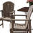 Outdoor Weather Resistant Acacia Wood Adirondack Dining Chairs (Set of 2)