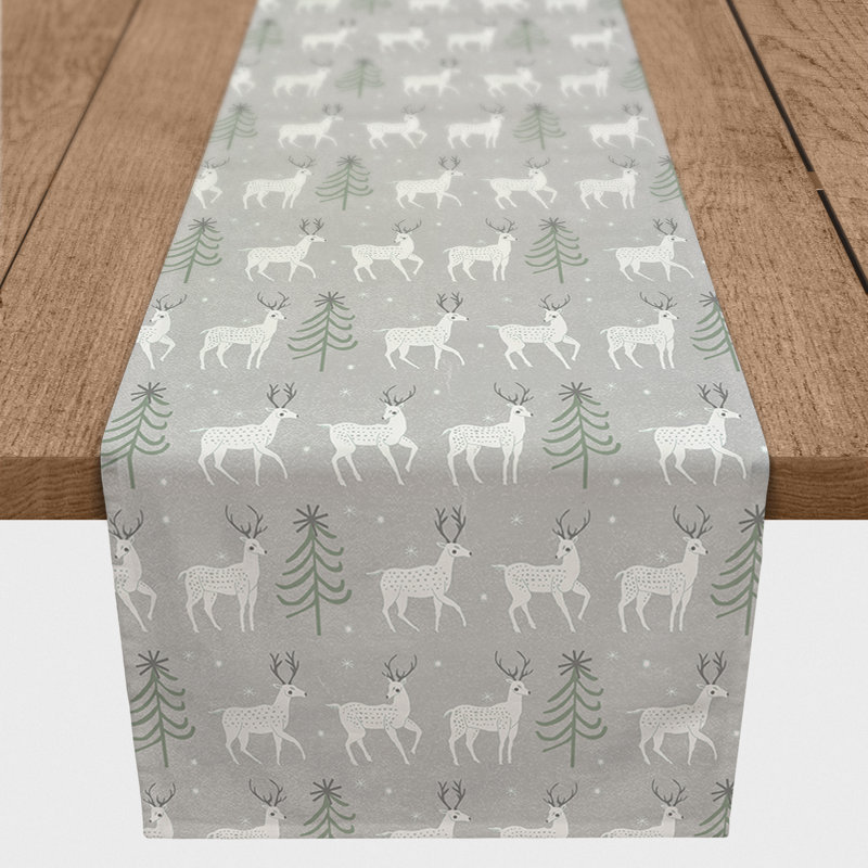 Raffael Geometric Christmas Table Runner, 90" x 16"