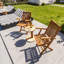 Chaise pliante en teck huilé avec accoudoirs Nordic Teak - Alivianna