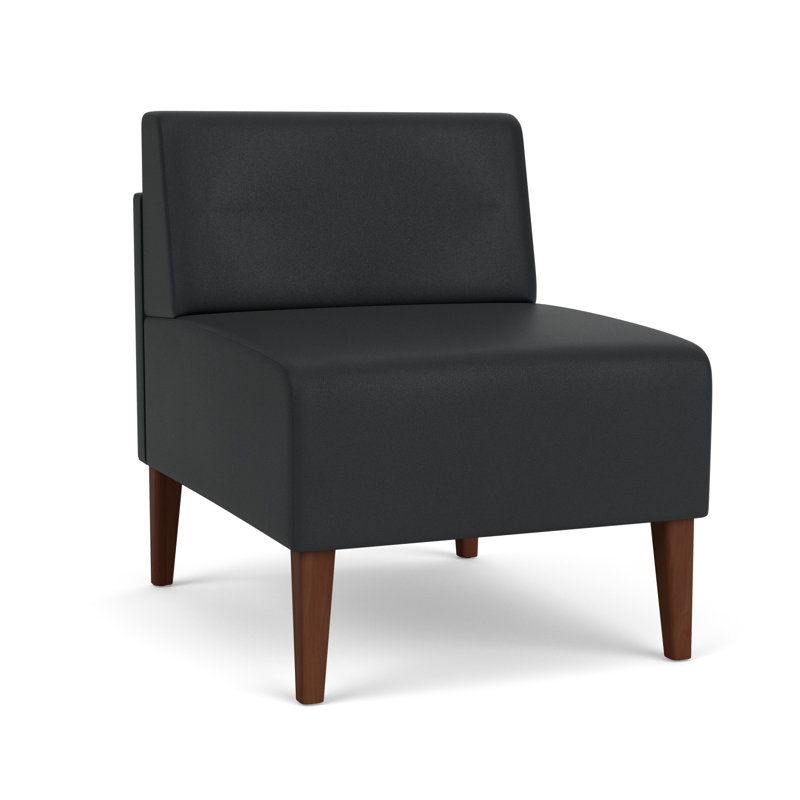 Chaise d'invité sans accoudoirs Luxe Lounge, Bois de noyer, Modena graphite