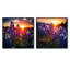 «Mauve Enchanted Gardens», ensemble de 2 collages floraux carrés-2080875697-2080875702