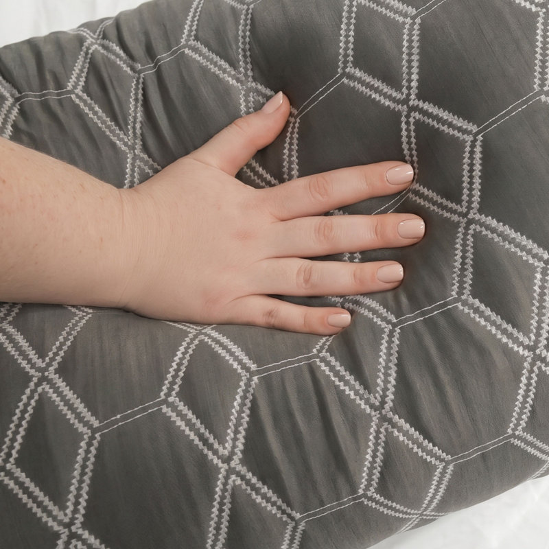 Oreiller réversible hypoallergénique avec rembourrage réglable et housse lavable