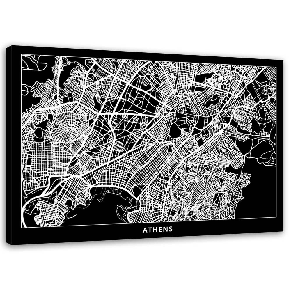 Leinwandbild Athens City Map