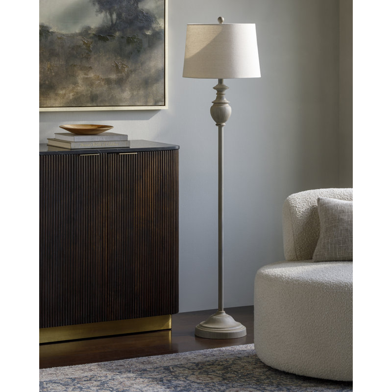 Crewkerne 59'' Gray Traditional Floor Lamp