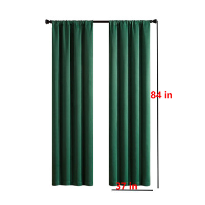 Paire de rideaux unis occultant et isolant avec passe-tringle
