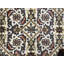 Tapis tribal crème à motif floral indo-bidar 3 x 5