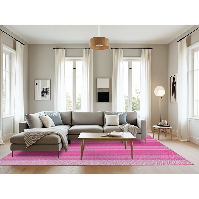 Tapis de zone mauve à motifs, Rectangle 8 pi x 10 pi