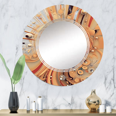 Leamontview - Miroir mural moderne rond