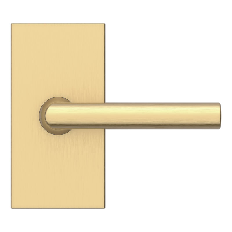 Tube Lever Door Lever, Lifetime (PVD) Satin Brass