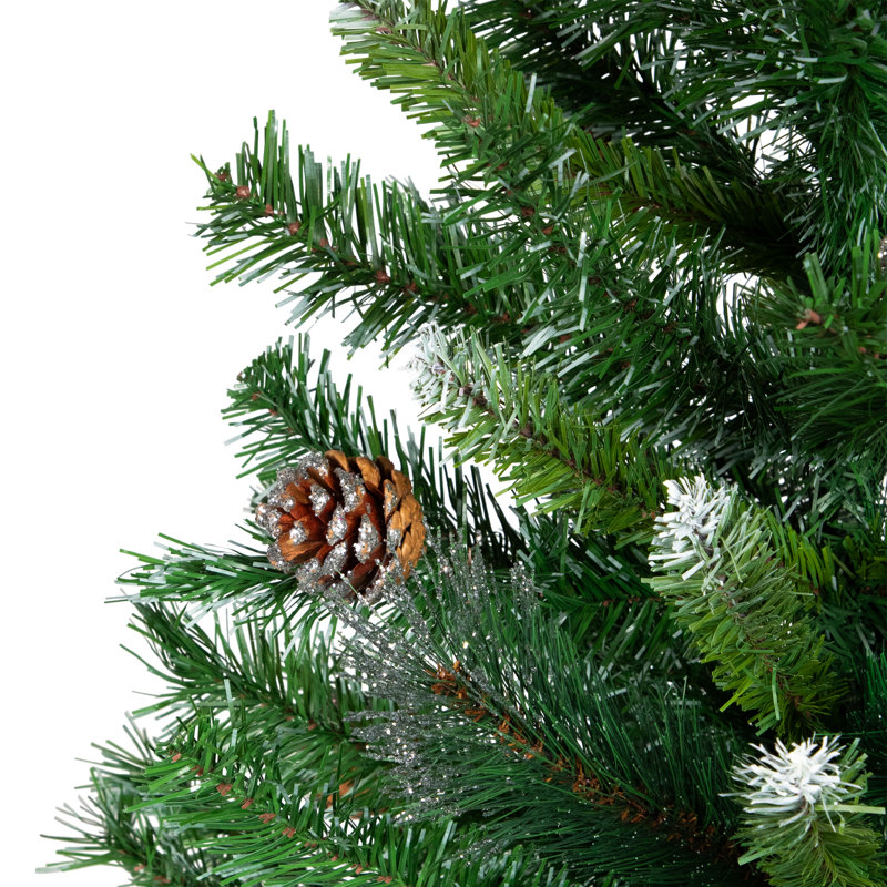 Two Tone Buckeye Glitter Pine Full Artificial Christmas Tree - 3' - Unlit