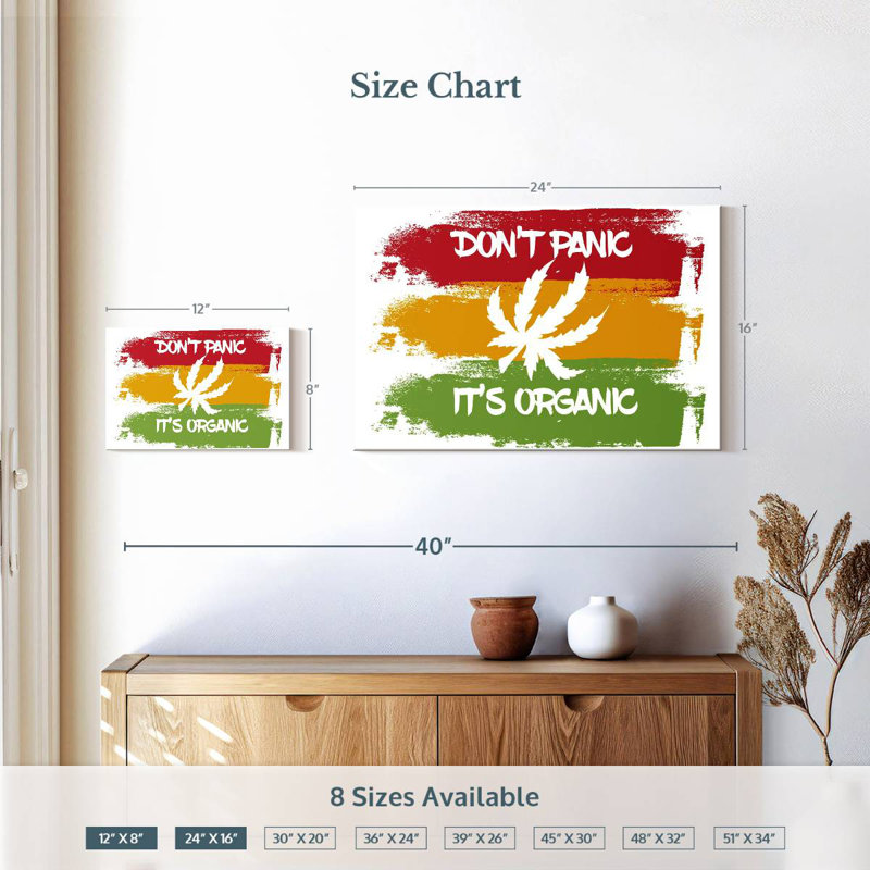 Senne Organic Marijuana, 16" H x 24" W