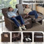 Causeuse inclinable manuelle avec console centrale et porte-gobelets pour le salon-105533097
