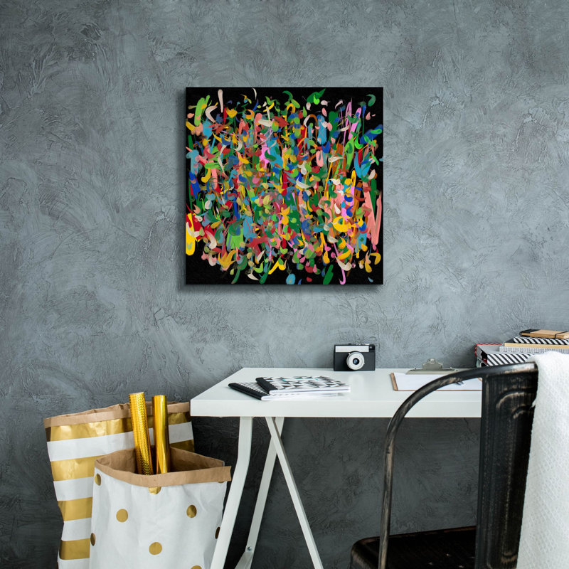 «Woodland» par Cesare Bellassai, art mural sur toile, H 18 po x l 18 po x P 0,75 po