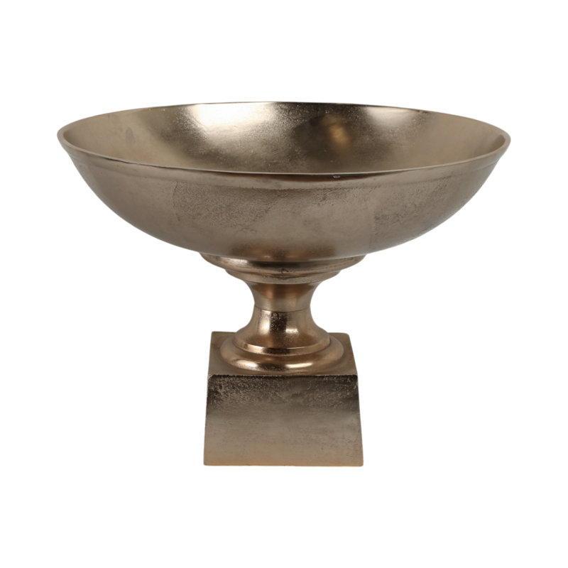 Kenosha Handmade Aluminum Decorative Bowl, Gold