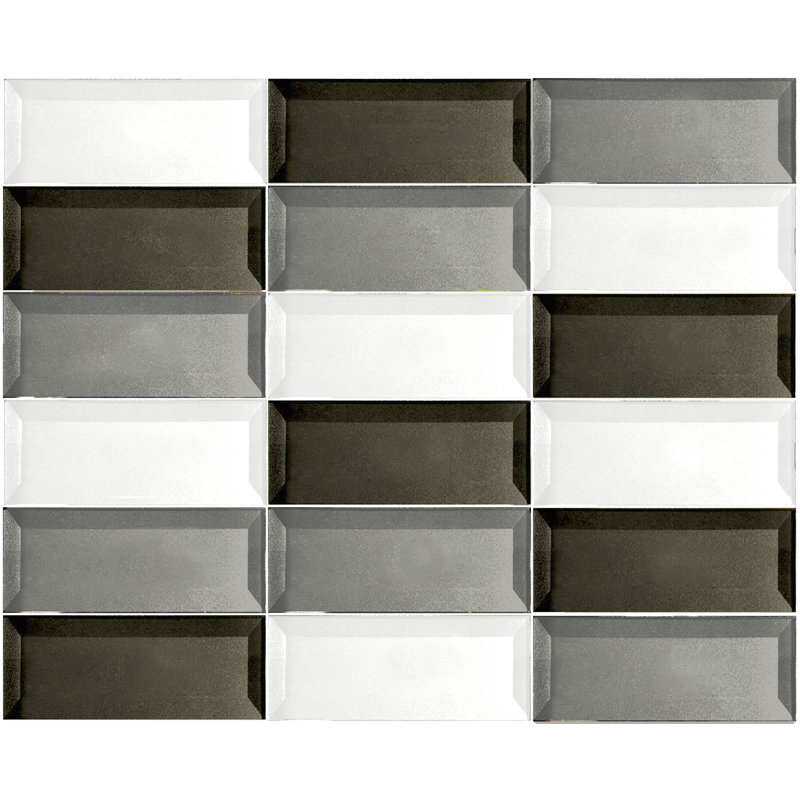 Forever 2" x 4" Glass Beveled Mosaic Tile