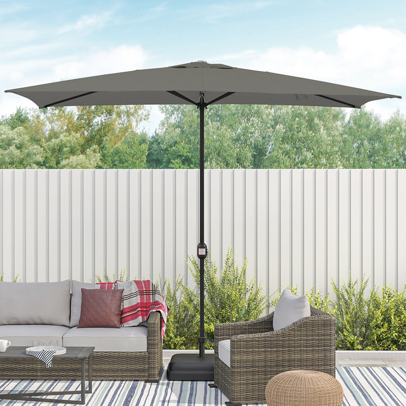 Parasol de marché de patio 118 po Haakon, Gris