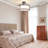 3-Light Flush Mount Ceiling Light Drum Fixture with Fabric Shade for Living Room Bedroom