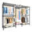 Heavy Duty Freestanding Garment Rack with Adjustable Shelves and Rails