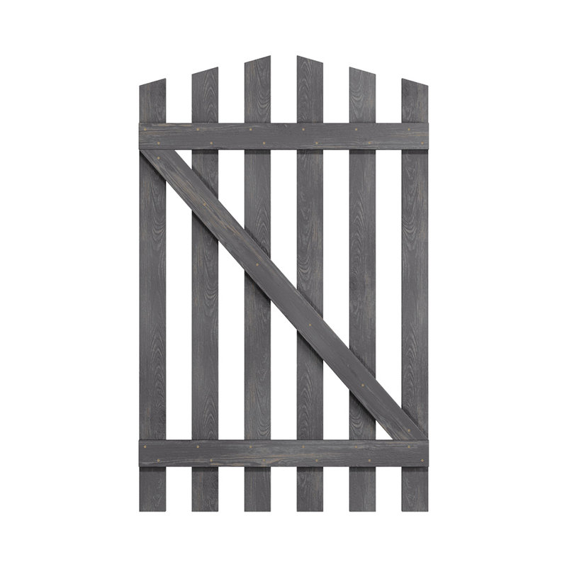 Adelheid Wood Gate, Grey, 120cm H x 76cm W x 5cm D