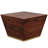 Abba 28"W Solid Mango Wood Modern Square Coffee Table with Low Profile Block Design-1228249806